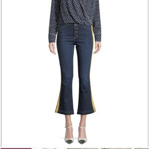 Veronica Beard Tux side strip Carolyn cropped jean